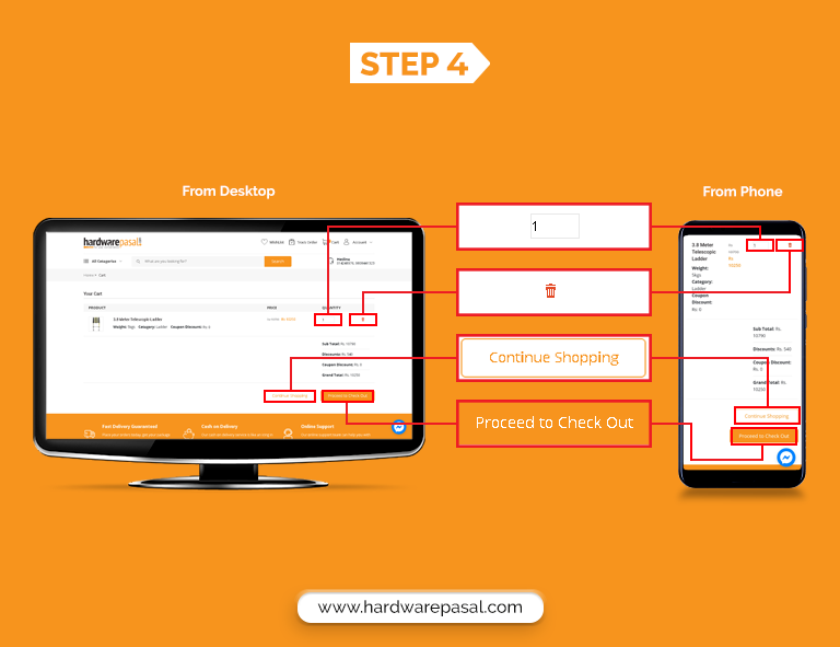 Steps to buy from the website | Online shopping in Nepal